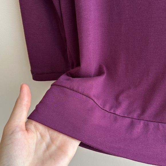 C9 Champion Women's Long Dolman Sleeve Open Back Top, Dark Berry Purple, Small - Picture 9 of 16